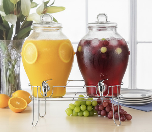 Glass drink dispenser - glass, with