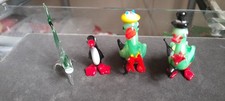 7 Small Morano Style Glass Animals Birds/Fish Unboxed Excellent Condition