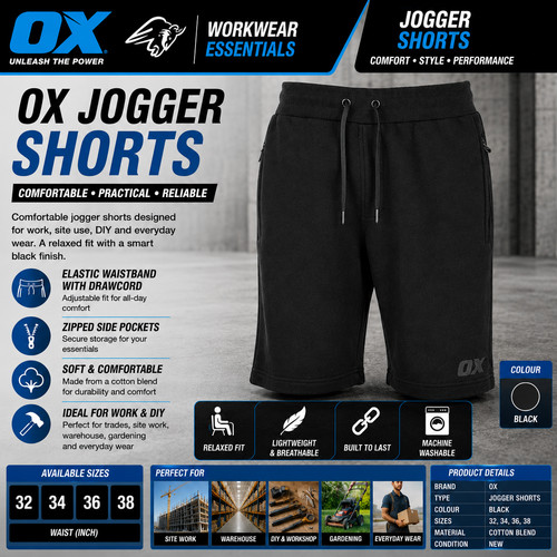 Jogger shorts black - ox,