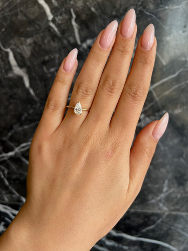 Pear diamond engagement - pear,