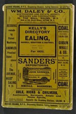 Kelly's Directory Ealing, Hanwell, Brentford & Southall 1922. Map. Local Adverts