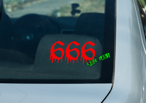 666 decal sticker outlaw biker - decal,