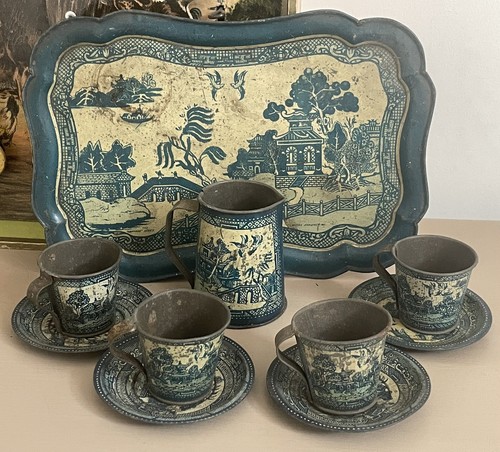 Antique vintage willow pattern - antique,
