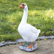 White Goose Garden Ornaments