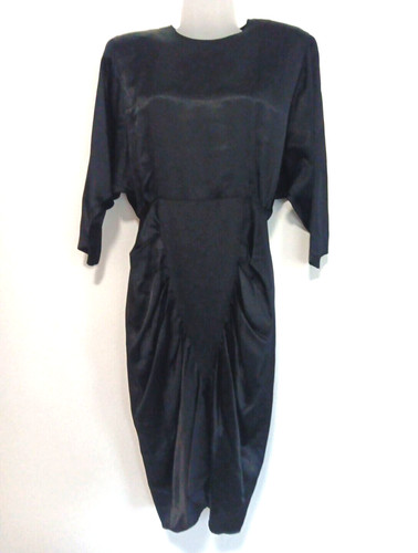 Satin dress black witchy - dress,