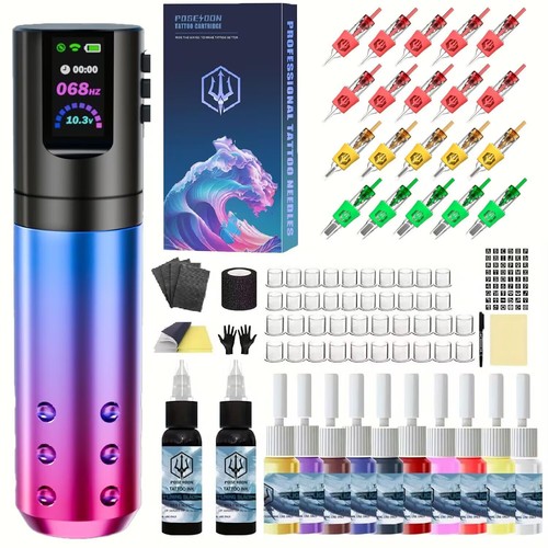 Wireless tattoo pen kit - pen, for