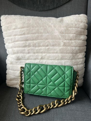 Zara women green quilted - women's,