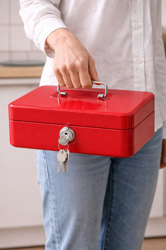 Lockable cash box - 10", petty