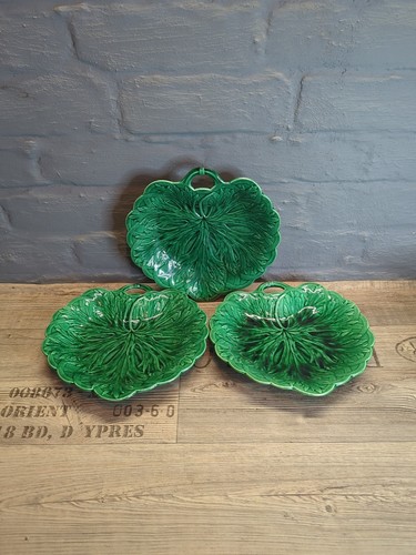Wedgwood majolica green leaf - majolica,