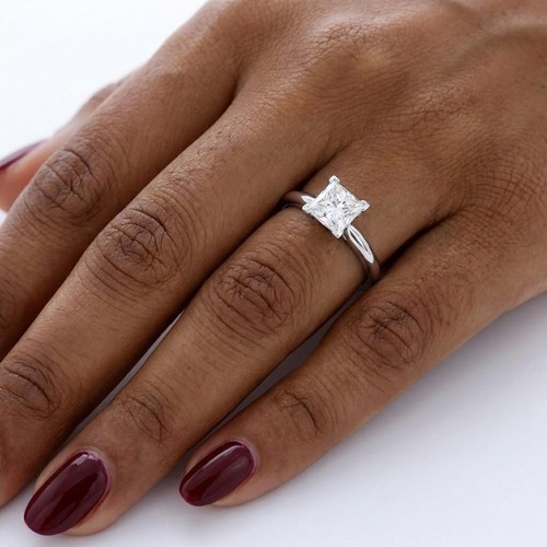 Solitaire engagement ring 14k - solitaire,