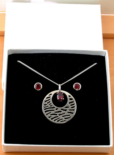 Sterling silver garnet - sterling,
