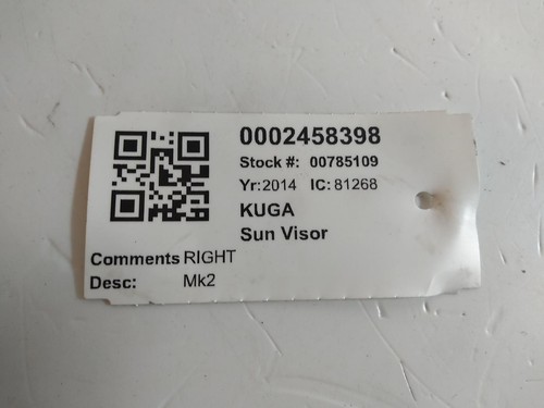 Ford kuga sun visor zetec - sun,