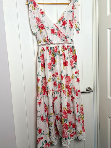 Shein white floral maxi dress - shein,