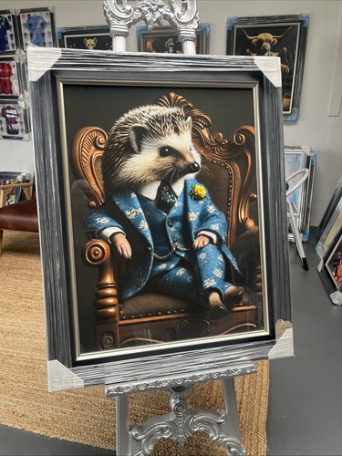 Framed charming hedgehog - framed,