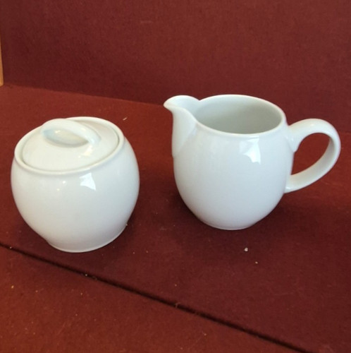 Denby white milk jug and - white,