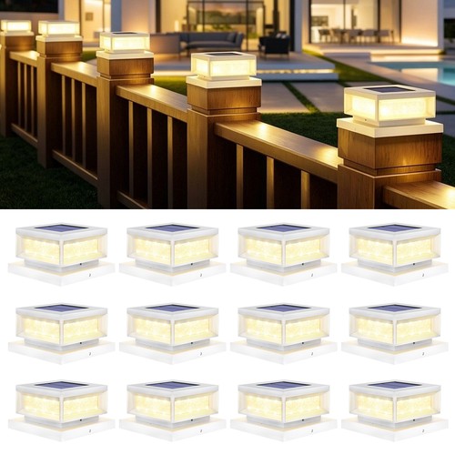 12x led solar deck post - 2-12x,