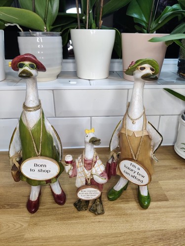 Set wooden duck figurines - 3,