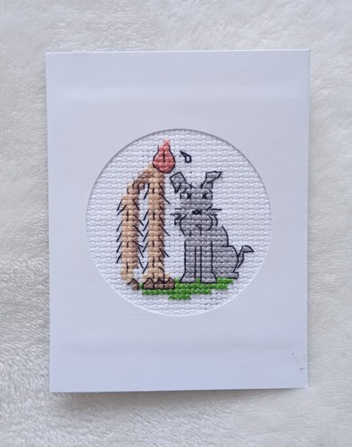 Handmade cross stitch card - handmade,