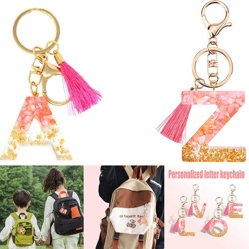 Pink gold resin - gold, initial