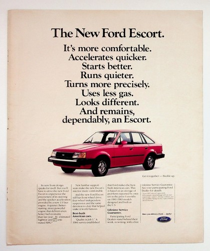 1984 ford escort car magazine - escort,