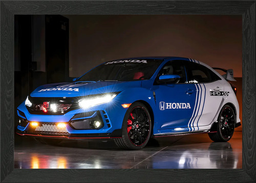 Honda civic type framed wall - r,