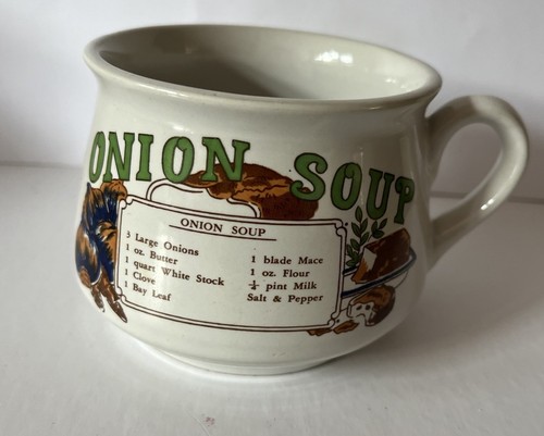 Vintage soup recipe mug - vintage, mug-