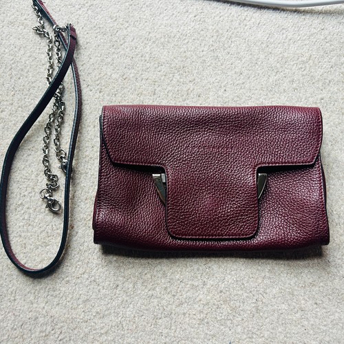 Burgundy leather coccinelle - leather,