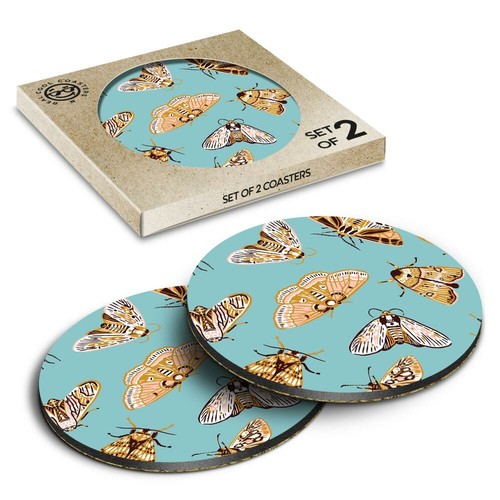 Boxed round coasters - x,