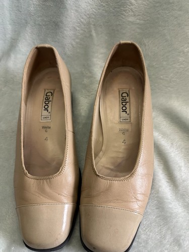 Gabor beige block heel shoes