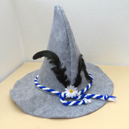 Grey bavarian felt cone seppel - grey,