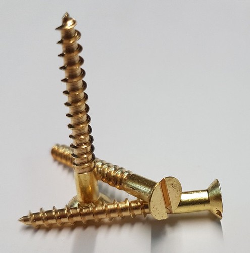 Solid brass countersunk screw - solid,