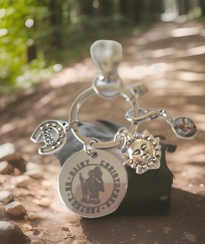 Saint christopher matt pendant - saint,