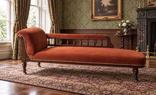 Chaise longue sofa - chaise, mahogany