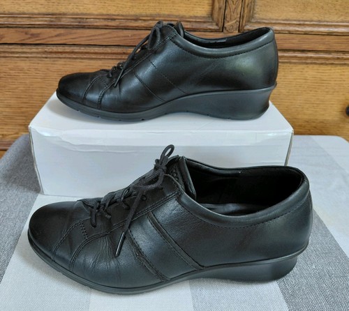 Ecco black leather lace - ecco, up