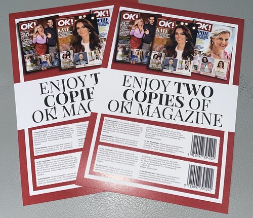 Magazine vouchers x 4 - ok!,