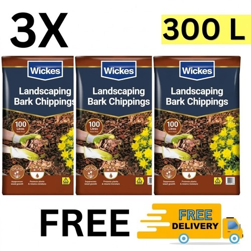 300l bark chippings bulk bag - bark,