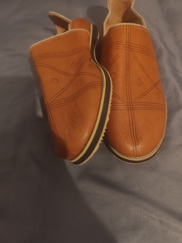 Moroccan leather babouche - moroccan,