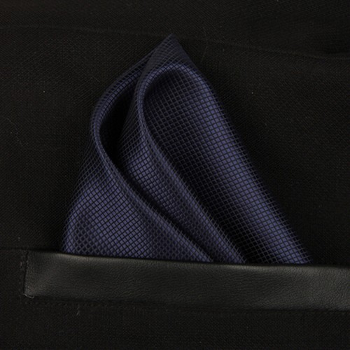 Navy blue men silk - (t13),