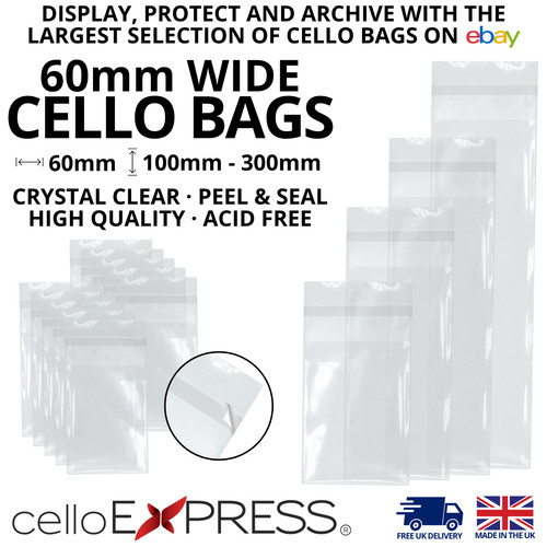 Cellophane cello display bags - cellophane,