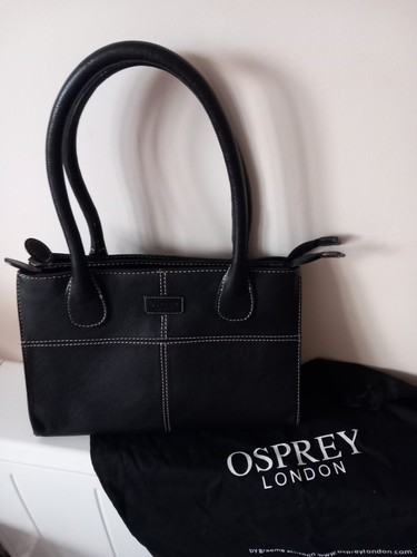 Osprey black leather shoulder - black,