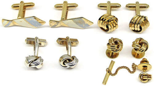 Vintage knot cufflinks lot - vintage,
