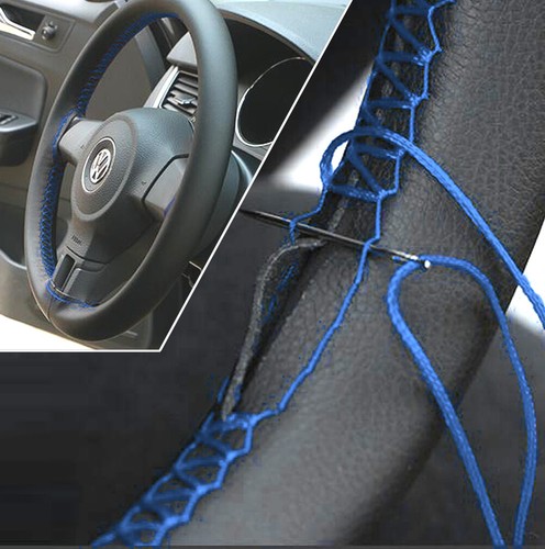 Blue car hand sew steering - car,