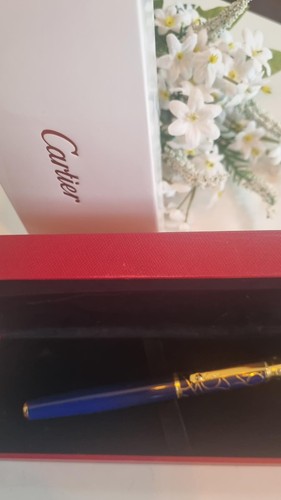 Cartier rollerball pen blue - rollerball,