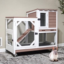 Rabbit hutch indoor outdoor - hutch, 2