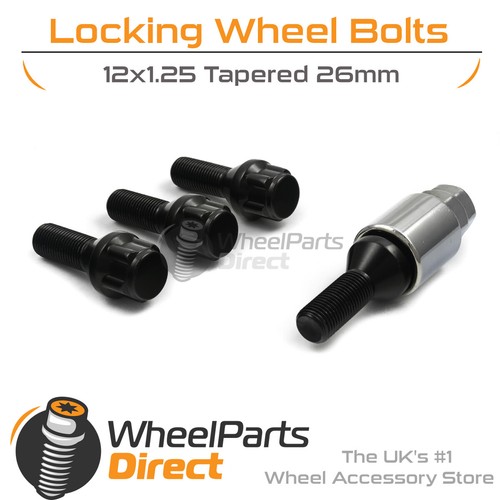 Black 12x1 lock bolts for - 12x1.25,
