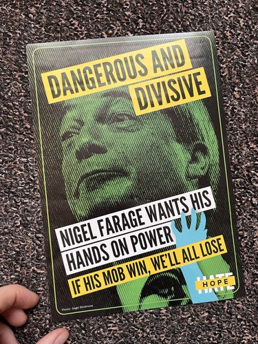 Hope not hate political flyer - political,