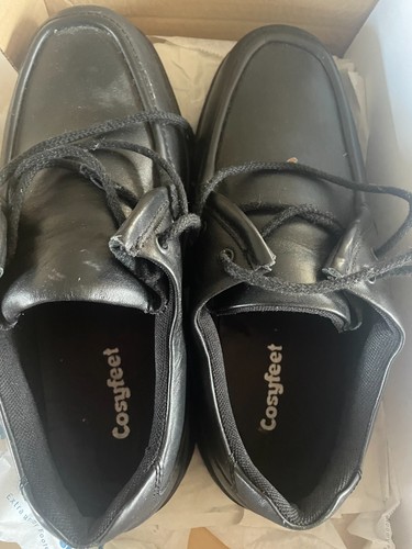 Mens black cosyfeet - black, wide