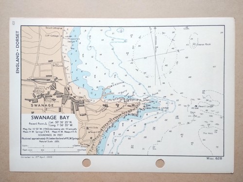 Swanage bay 1943 vintage - bay,