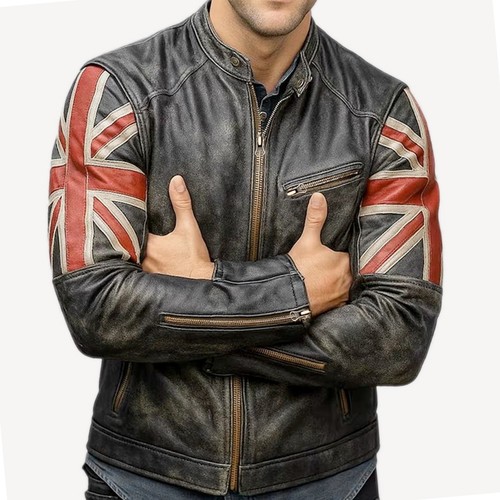 Mens biker vintage distressed - biker,