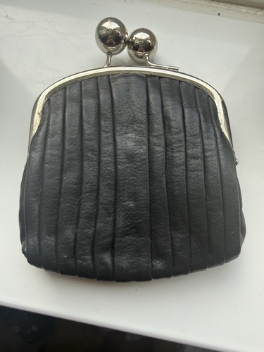 Clarks black leather vintage - black,